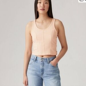 Levi's Mars Cropped Corset Tank Top NWOT (Pink Floral Color)